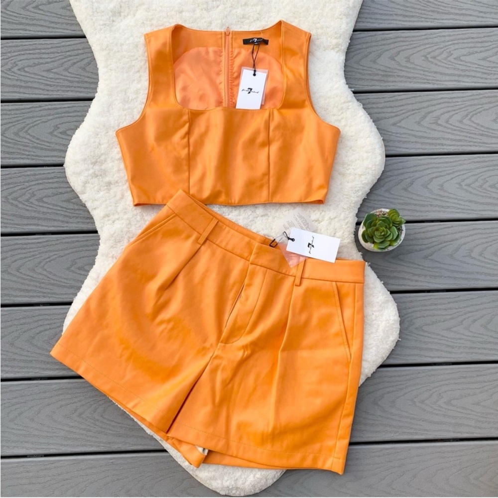 7 For All Mankind Matching Orange Set